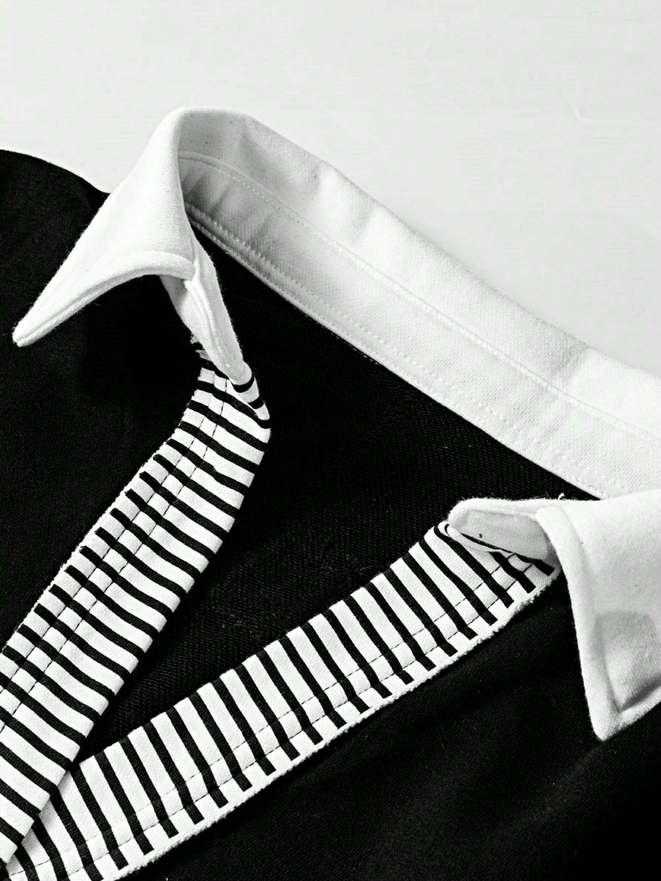 Boho Retro Vintage 90's Stripe Cotton Drop Shoulder Over Size V Neck Rugby  Preppy Shirt  Top Pullover Sweater