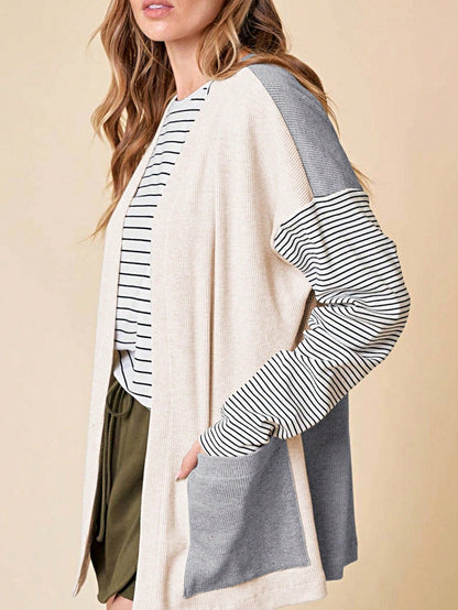 Boho Retro Cotton Mix Crochet Knit Hollow Light Weight Button Front Side Slit Long Cardigan