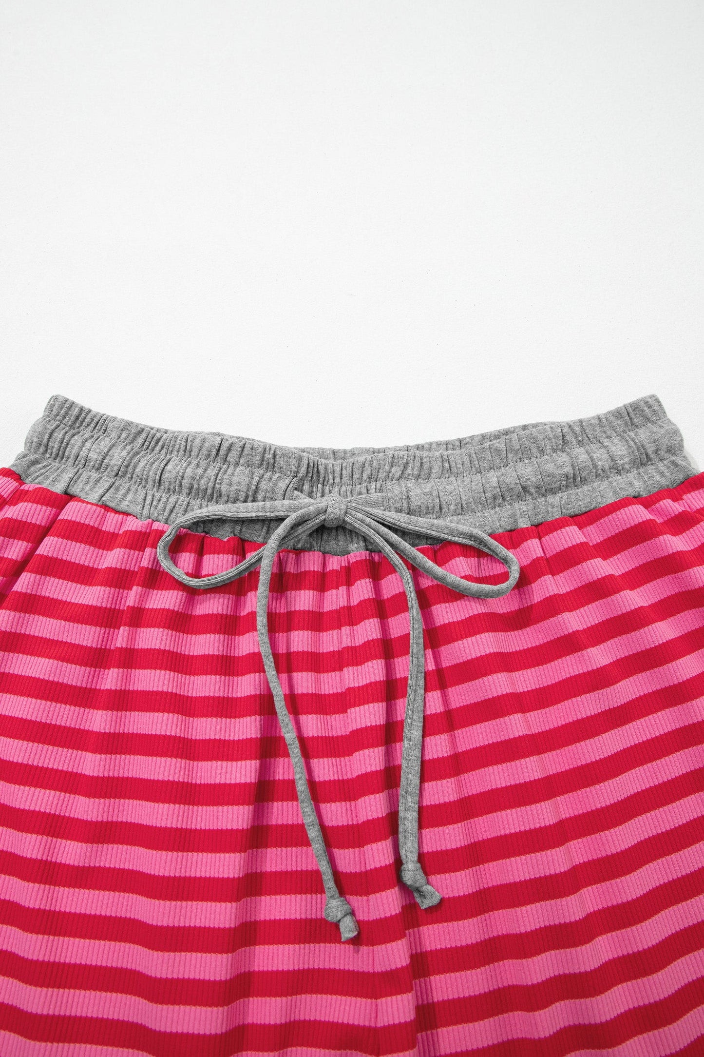 Threaded Pear Ocean Waist Casual Ribbed Shorts
