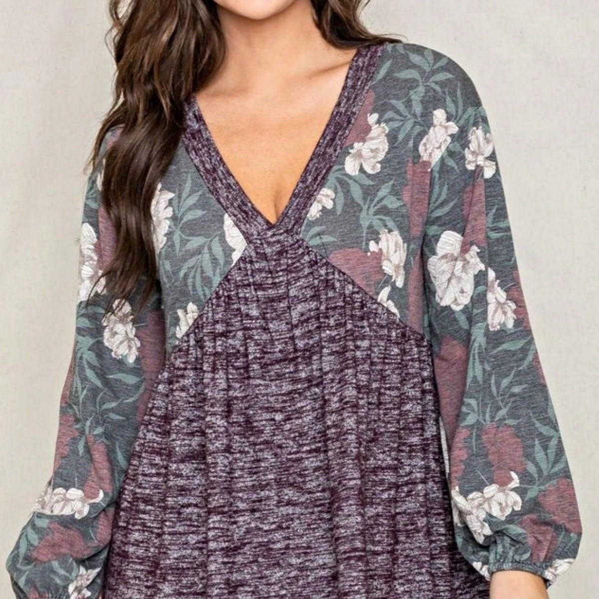 Boho Retro Black Coral  Ivory Burgundy Olive Charcoal  Half  Long Balloon Sleeve Ruffle Bell  Tiered Patch Work Flower Tiered Knit Dress