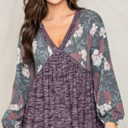 Boho Retro Black Coral  Ivory Burgundy Olive Charcoal  Half  Long Balloon Sleeve Ruffle Bell  Tiered Patch Work Flower Tiered Knit Dress