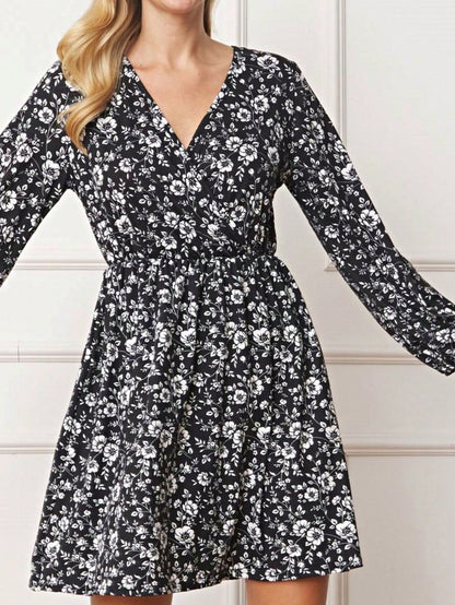 Boho Retro Black Coral  Ivory Burgundy Olive Charcoal  Half  Long Balloon Sleeve Ruffle Bell  Tiered Patch Work Flower Tiered Knit Dress