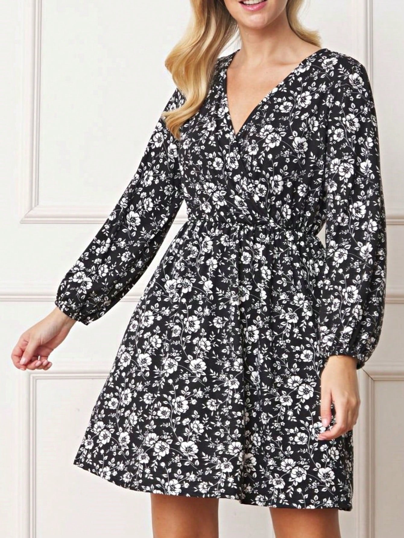 Boho Retro Black Coral  Ivory Burgundy Olive Charcoal  Half  Long Balloon Sleeve Ruffle Bell  Tiered Patch Work Flower Tiered Knit Dress