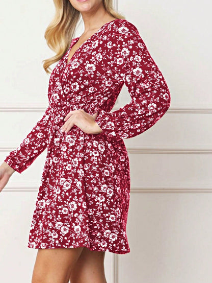 Boho Retro Black Coral  Ivory Burgundy Olive Charcoal  Half  Long Balloon Sleeve Ruffle Bell  Tiered Patch Work Flower Tiered Knit Dress