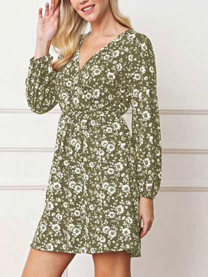 Boho Retro Black Coral  Ivory Burgundy Olive Charcoal  Half  Long Balloon Sleeve Ruffle Bell  Tiered Patch Work Flower Tiered Knit Dress