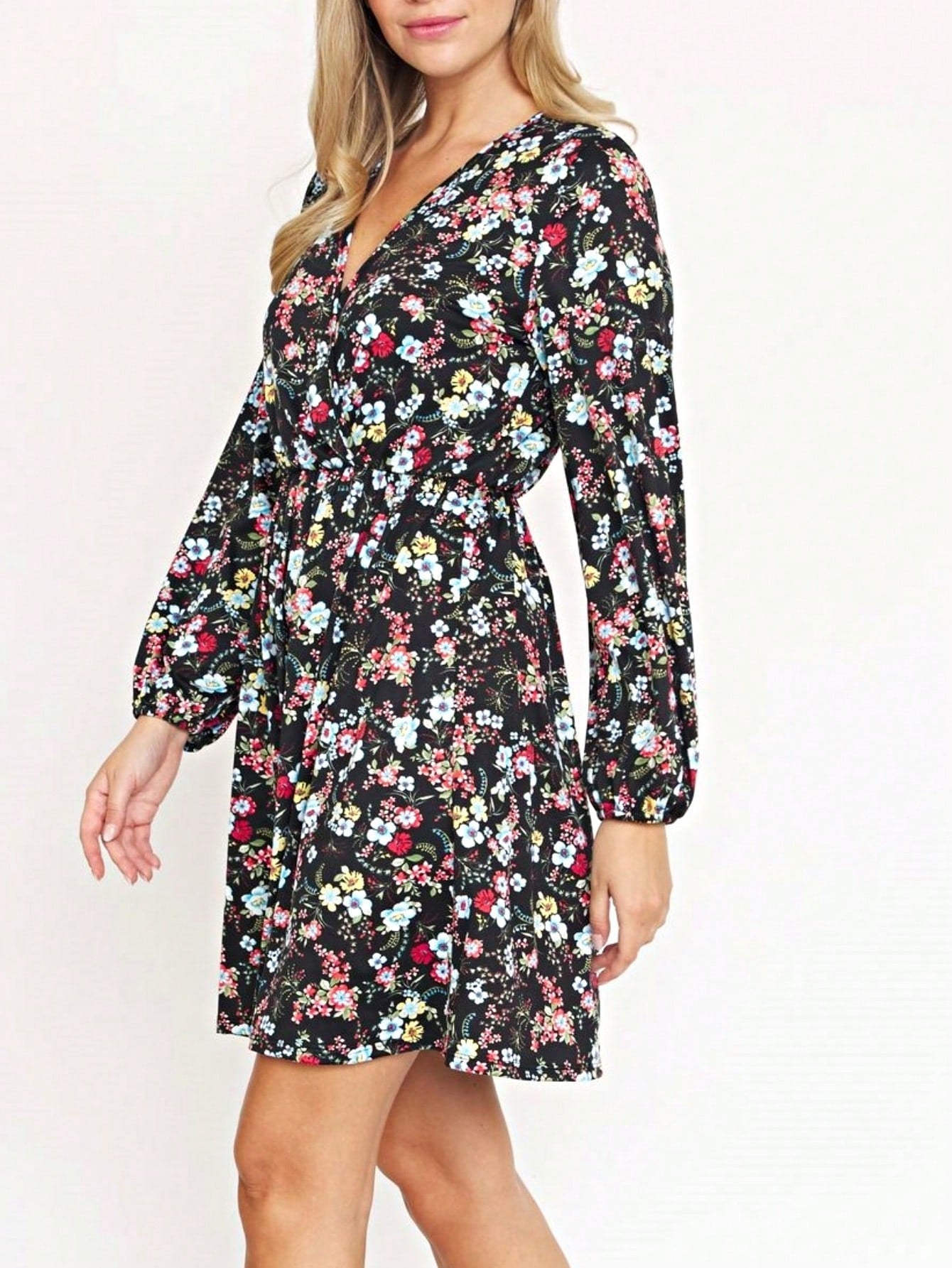 Boho Retro Black Coral  Ivory Burgundy Olive Charcoal  Half  Long Balloon Sleeve Ruffle Bell  Tiered Patch Work Flower Tiered Knit Dress