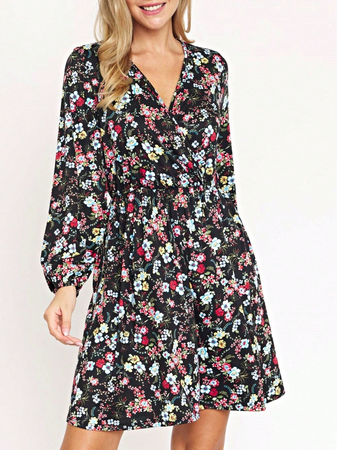 Boho Retro Black Coral  Ivory Burgundy Olive Charcoal  Half  Long Balloon Sleeve Ruffle Bell  Tiered Patch Work Flower Tiered Knit Dress