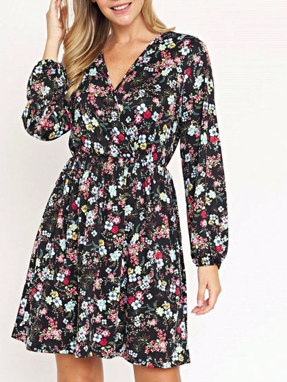Boho Retro Black Coral  Ivory Burgundy Olive Charcoal  Half  Long Balloon Sleeve Ruffle Bell  Tiered Patch Work Flower Tiered Knit Dress