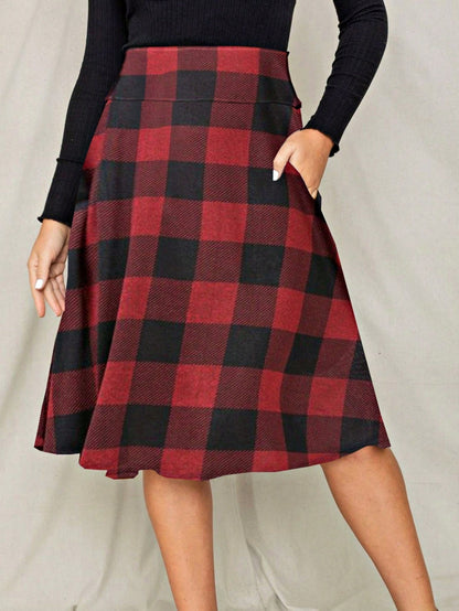 Boho Retro Knee Length Skirt Ditsy Floral