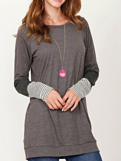 Summer Cool Rayon Boho Retro Vintage Short Sleeve Tiered Tulip Hem Black Grey White Tunic Top Shirt Only