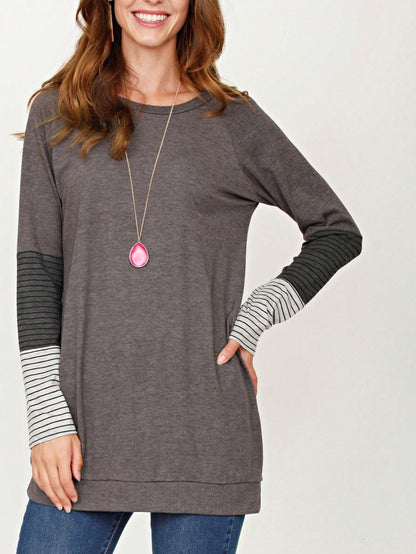 Summer Cool Rayon Boho Retro Vintage Short Sleeve Tiered Tulip Hem Black Grey White Tunic Top Shirt Only