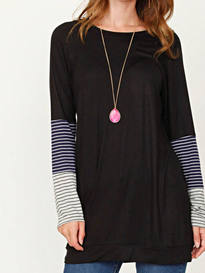 Summer Cool Rayon Boho Retro Vintage Short Sleeve Tiered Tulip Hem Black Grey White Tunic Top Shirt Only