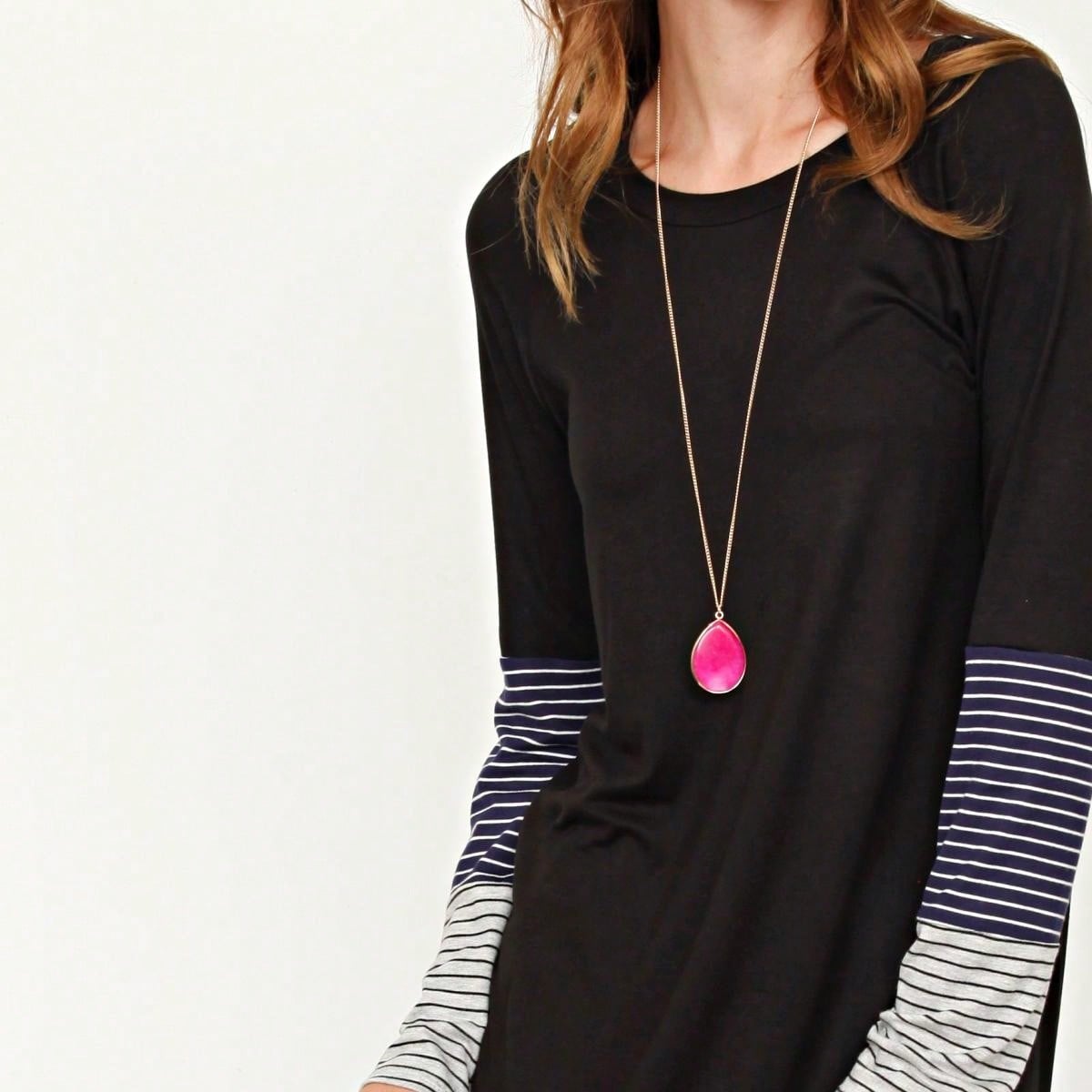 Summer Cool Rayon Boho Retro Vintage Short Sleeve Tiered Tulip Hem Black Grey White Tunic Top Shirt Only