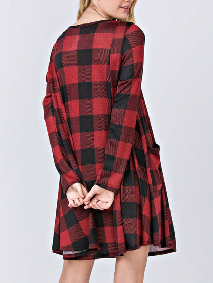 Boho Retro Half Balloon Puff Sleeve   Tunic Dress