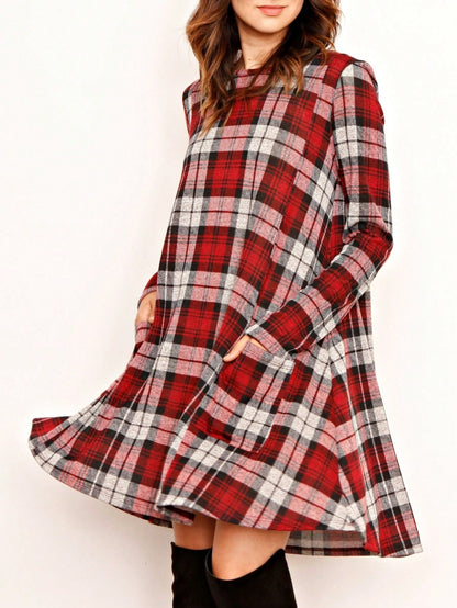 Boho Retro Half Balloon Puff Sleeve   Tunic Dress