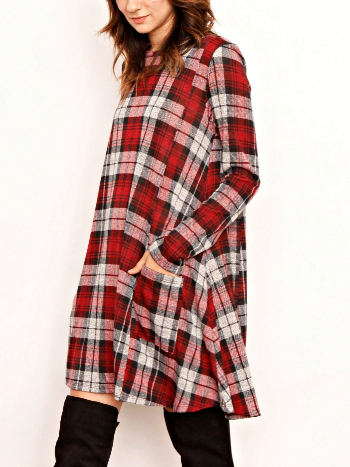 Boho Retro Half Balloon Puff Sleeve   Tunic Dress