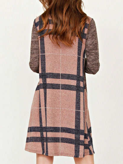 Boho Retro Classic Cap Sleeve Raglan Contrast  Stripe Green Red Navy Pink Grey Tunic Dress