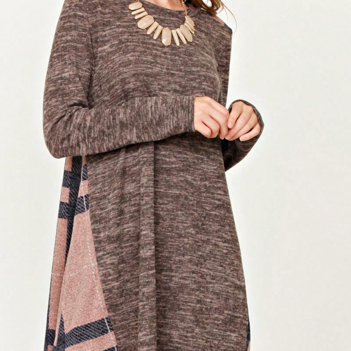 Boho Retro Classic Cap Sleeve Raglan Contrast  Stripe Green Red Navy Pink Grey Tunic Dress