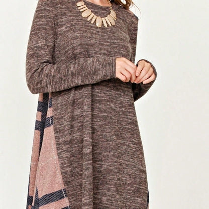 Boho Retro Classic Cap Sleeve Raglan Contrast  Stripe Green Red Navy Pink Grey Tunic Dress