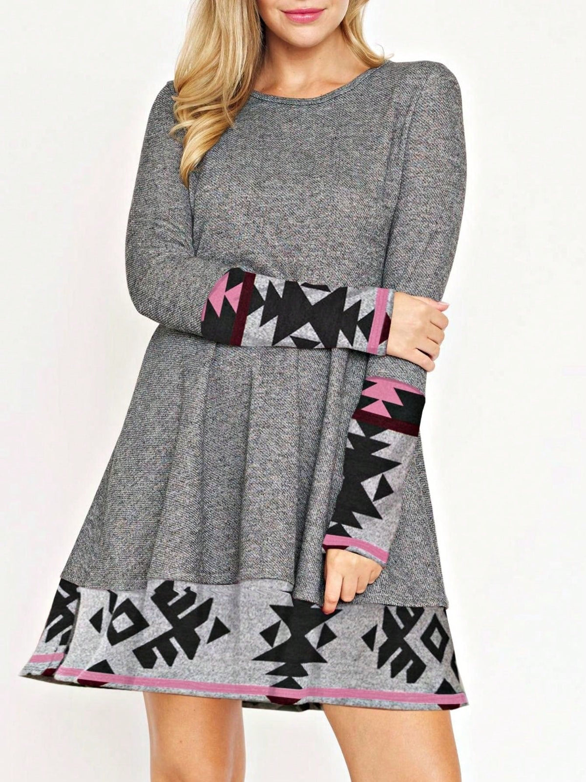 Boho Retro 90's Vintage Preppy Aline Baby Doll Checkered Cotton Top Blouse Cozy Plaid Fall Winter Tunic