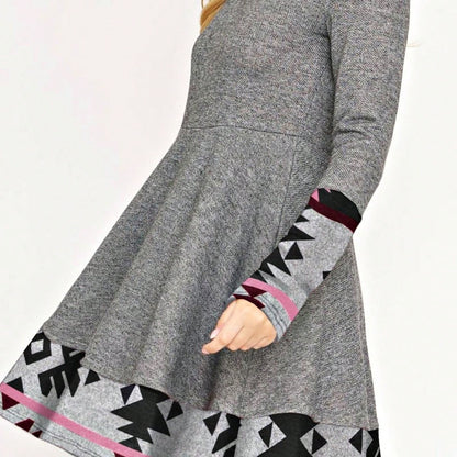 Boho Retro 90's Vintage Preppy Aline Baby Doll Checkered Cotton Top Blouse Cozy Plaid Fall Winter Tunic