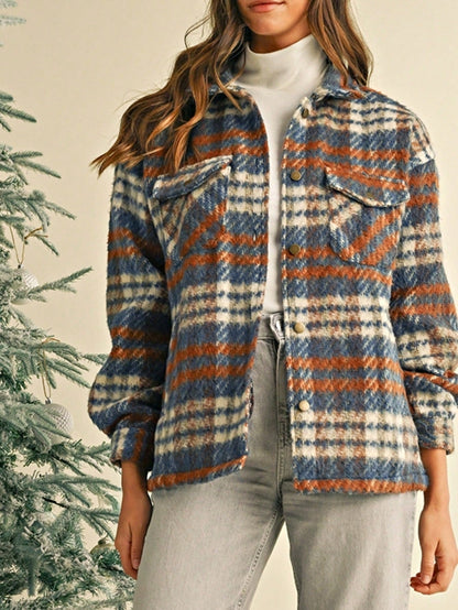 Women Cute Boho Vintage Knitted Fabric Lapel Regular Sleeve Flared Hem Shirt With Ruffle Details For Casual Wear