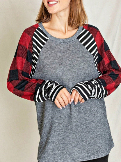 Boho Retro 90's Vintage Preppy Aline Baby Doll Checkered Cotton Top Blouse Cozy Plaid Fall Winter Tunic
