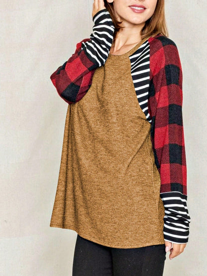 Boho Retro 90's Vintage Preppy Aline Baby Doll Checkered Cotton Top Blouse Cozy Plaid Fall Winter Tunic