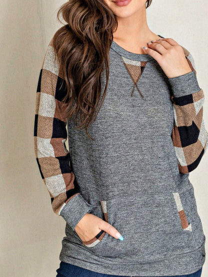 Boho Retro 90's Vintage Preppy Aline Baby Doll Checkered Cotton Top Blouse Cozy Plaid Fall Winter Tunic