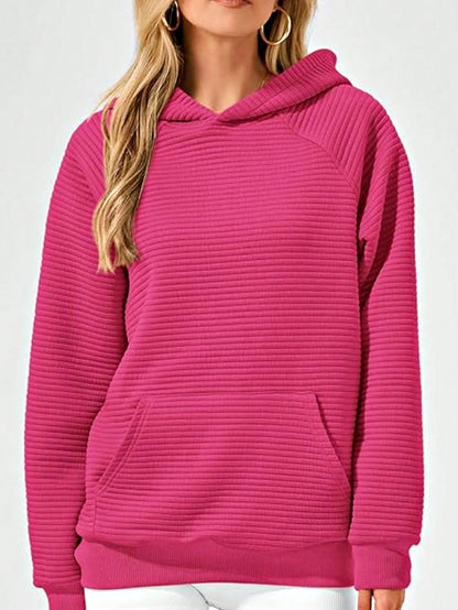 Boho Retro Vintage 90's Cotton  Solid Kangaroo Front Pocket Long Sleeve Zip Up Top Sweatshirt Hoodie Pullover Hooded