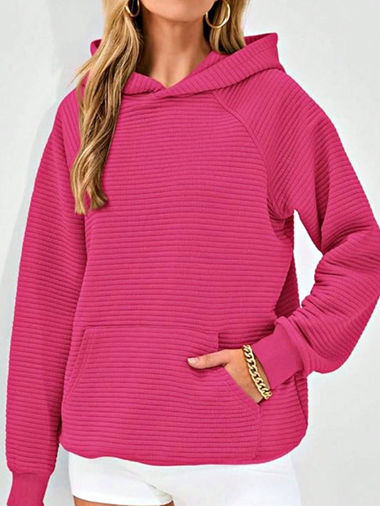 Boho Retro Vintage 90's Cotton  Solid Kangaroo Front Pocket Long Sleeve Zip Up Top Sweatshirt Hoodie Pullover Hooded