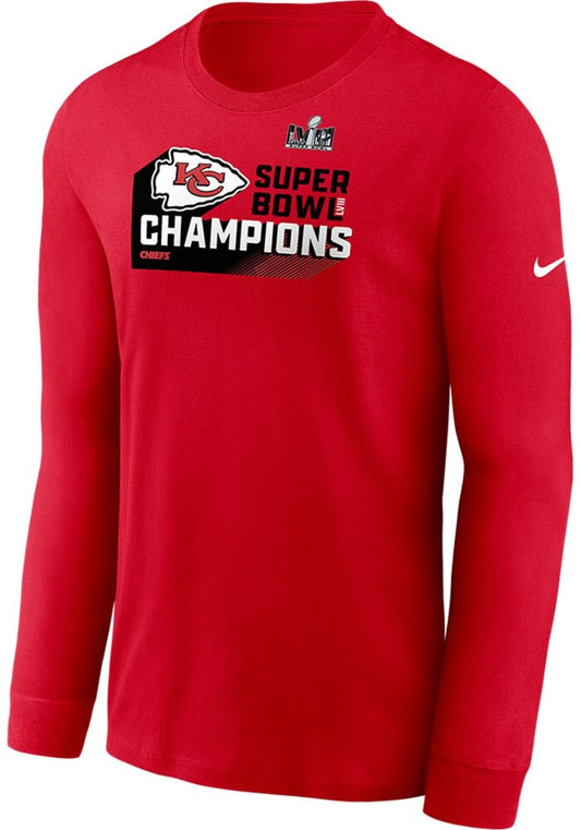 Nike Men's Chiefs Super Bowl Lviii Champions Iconic Long Sleeve T Shirt T-Shirts