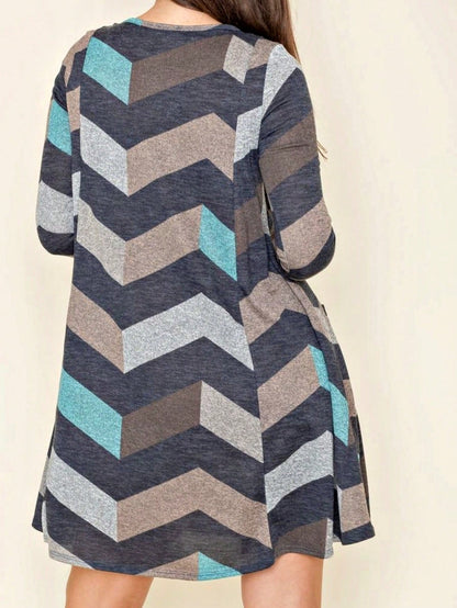 Boho Retro Half Balloon Puff Sleeve   Tunic Dress