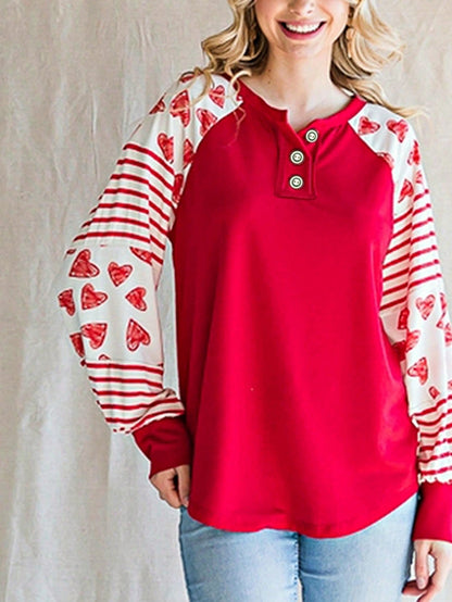 Boho Retro 90's Vintage Cotton Button V Neck Waffle Knit Top With Cuff Accent Blouse Shirt