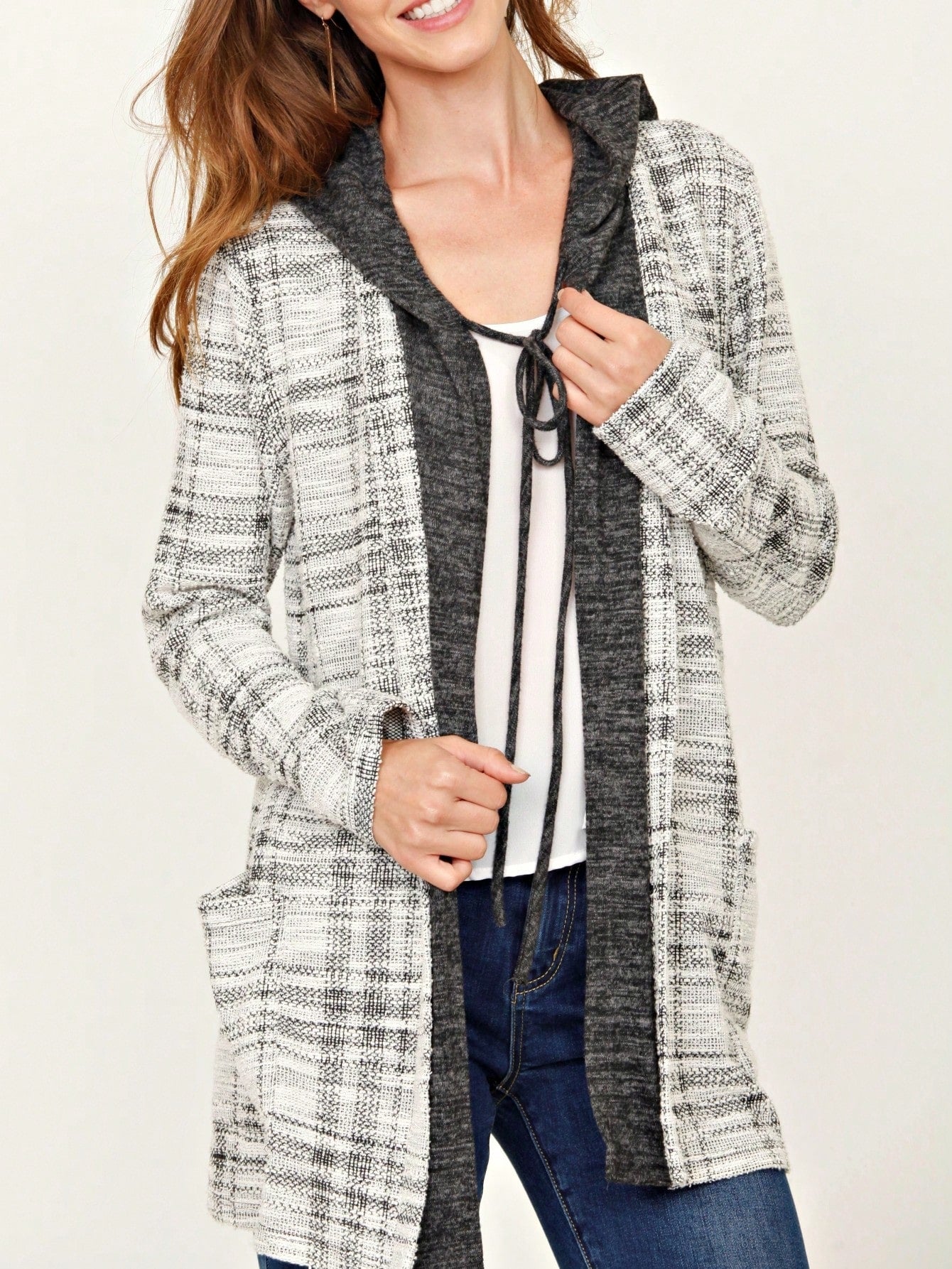 Boho Retro Olive Orange String Ribbon Bow Front Stripe Puff Raglan Shoulder Light Weight Cardigan Small To 3 XL PLUS