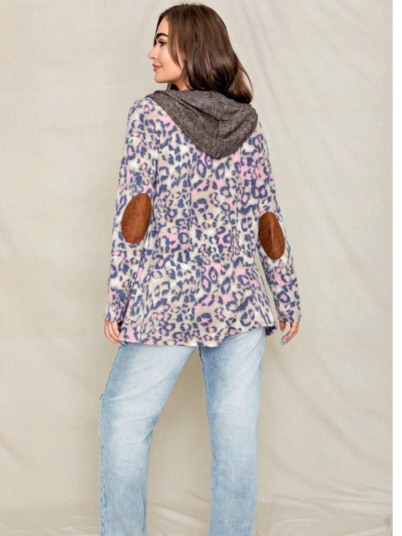 Boho Retro Olive Orange String Ribbon Bow Front Stripe Puff Raglan Shoulder Light Weight Cardigan Small To 3 XL PLUS