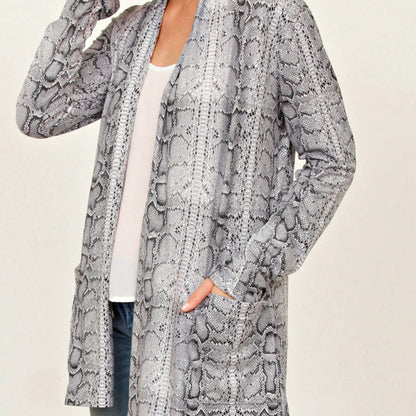 Boho Vintage Plaid Yellow Red Long Sleeve Cardigan With Pockets