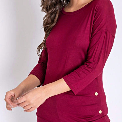 Pink Mint White Color Block Folded Cuff Dolman Tunic For Leggings Shorts And Jeans  |  S-3X