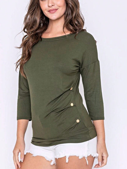 Pink Mint White Color Block Folded Cuff Dolman Tunic For Leggings Shorts And Jeans  |  S-3X