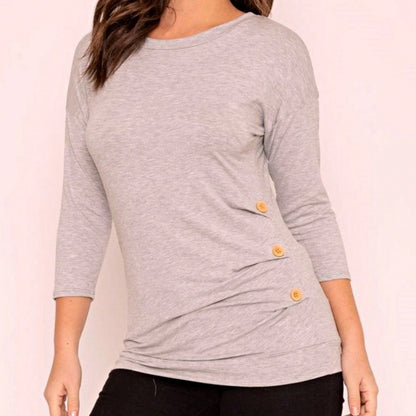 Pink Mint White Color Block Folded Cuff Dolman Tunic For Leggings Shorts And Jeans  |  S-3X