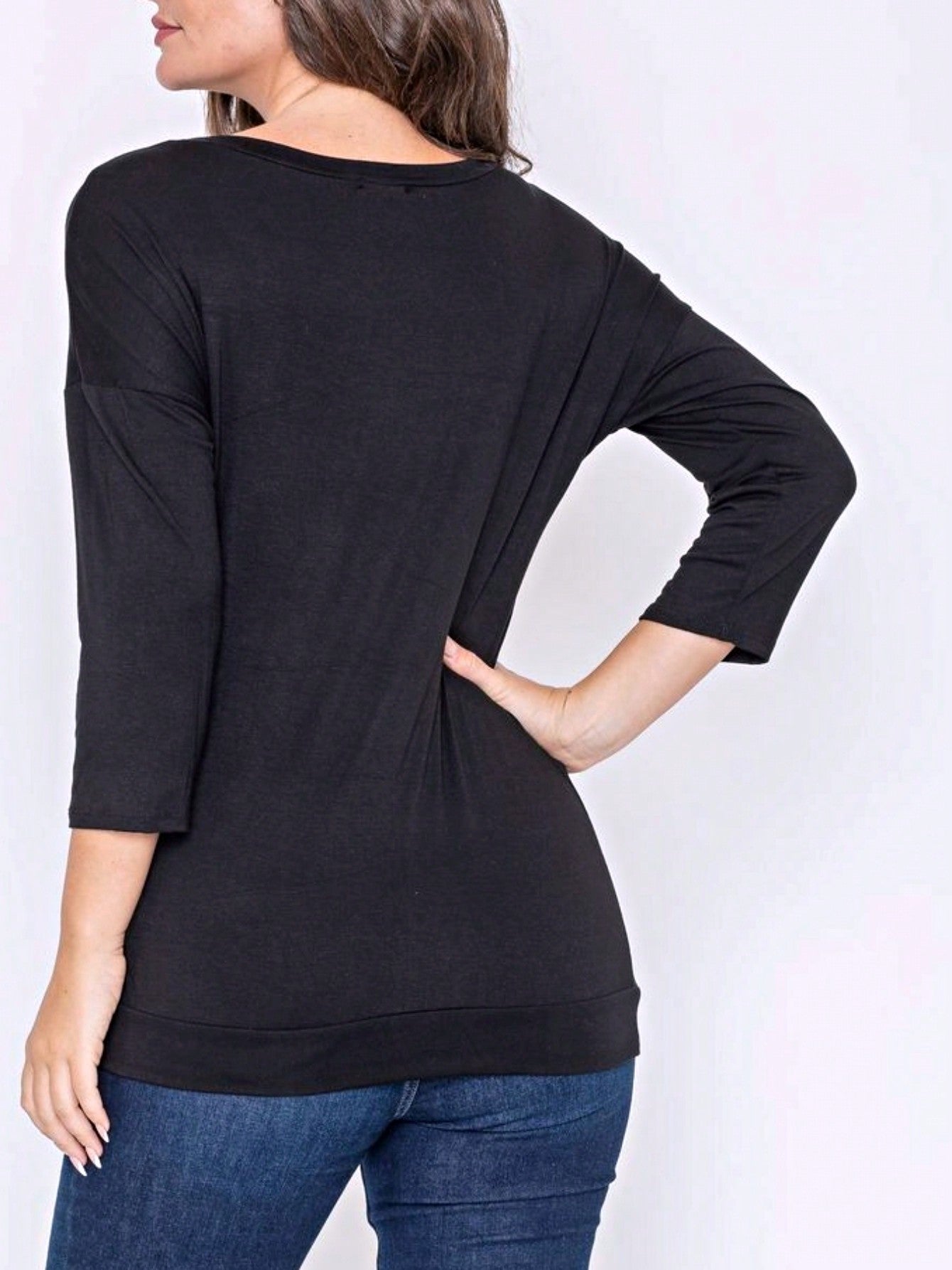 Pink Mint White Color Block Folded Cuff Dolman Tunic For Leggings Shorts And Jeans  |  S-3X