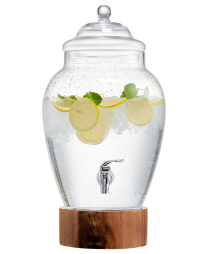 Jay Companies Madera Glass Beverage Dispenser 3 Gallon