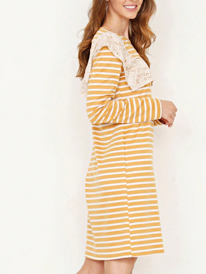 Boho Retro Classic Cap Sleeve Raglan Contrast  Stripe Green Red Navy Pink Grey Tunic Dress
