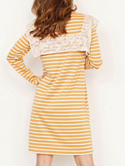 Boho Retro Classic Cap Sleeve Raglan Contrast  Stripe Green Red Navy Pink Grey Tunic Dress