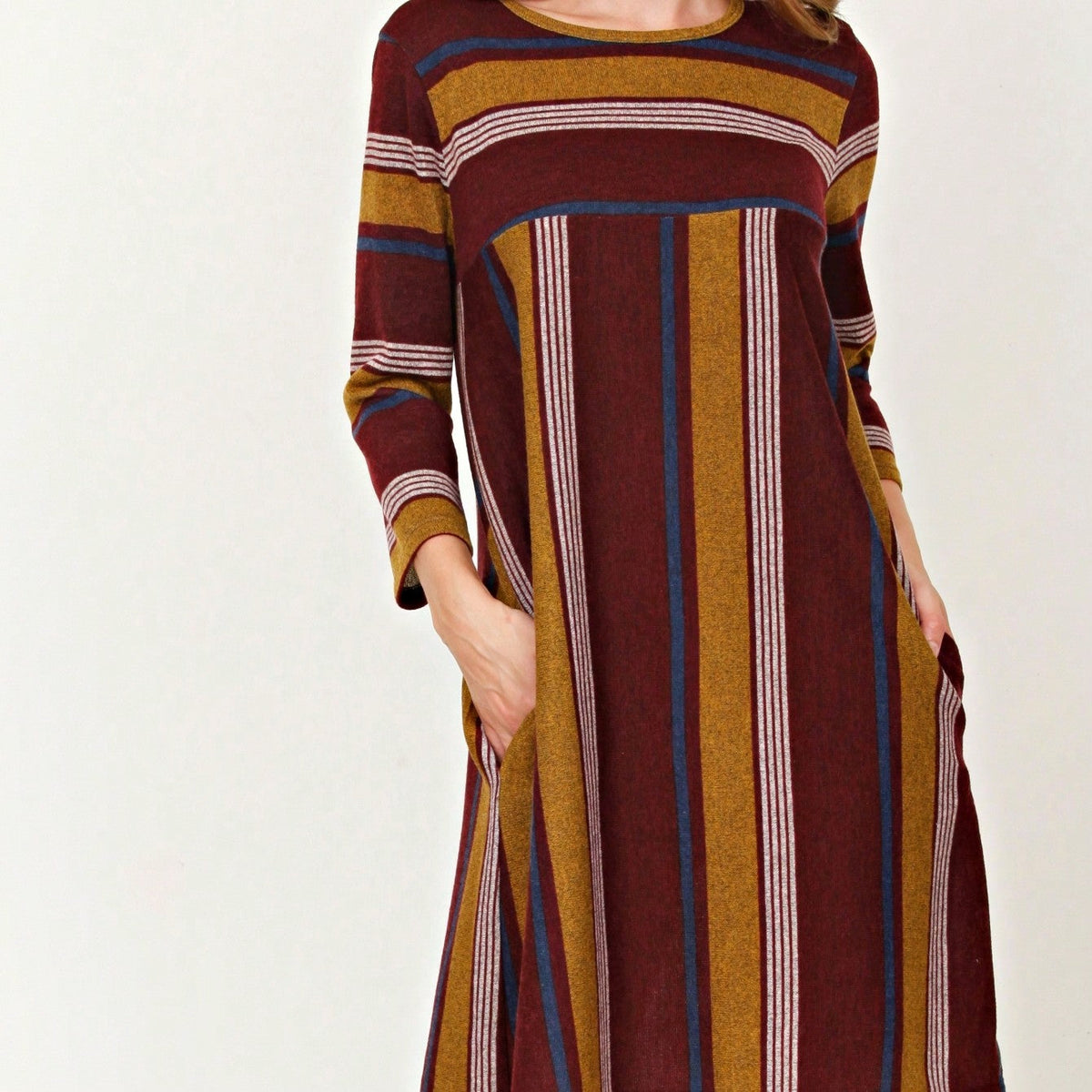Boho Retro Half Balloon Puff Sleeve   Tunic Dress