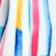 Boho Retro Classic Short Sleeve Contrast  Stripe Green Red Blue Black Midi Dress With Sash  | S-3X