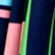 Boho Retro Classic Short Sleeve Contrast  Stripe Green Red Blue Black Midi Dress With Sash  | S-3X