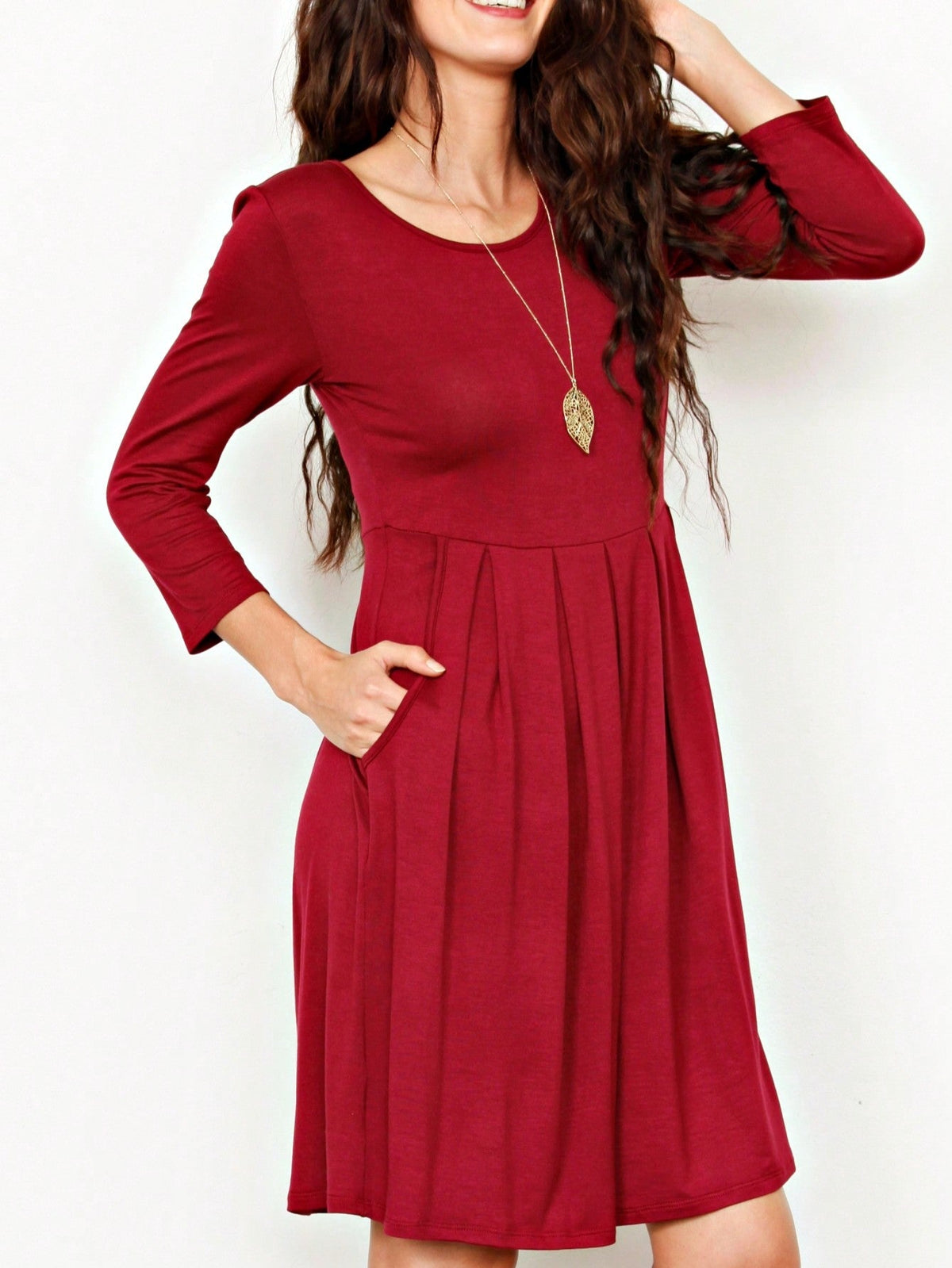 Boho Retro Rayon Cool Soft Summer Cuff Short Sleeve Crew Neck T Shirt Mini Dress Tunic With Pockets