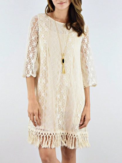Boho Retro 90's Textured Mesh Color Block Floral Sleeve Drop Raglan Round Mock Neck  Layering Shoulder Mesh Lace Half And Long Sleeve Ivory Cream Navy Red Crew Neck Top Shirt Blouse