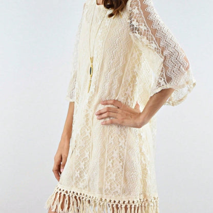 Boho Retro 90's Textured Mesh Color Block Floral Sleeve Drop Raglan Round Mock Neck  Layering Shoulder Mesh Lace Half And Long Sleeve Ivory Cream Navy Red Crew Neck Top Shirt Blouse